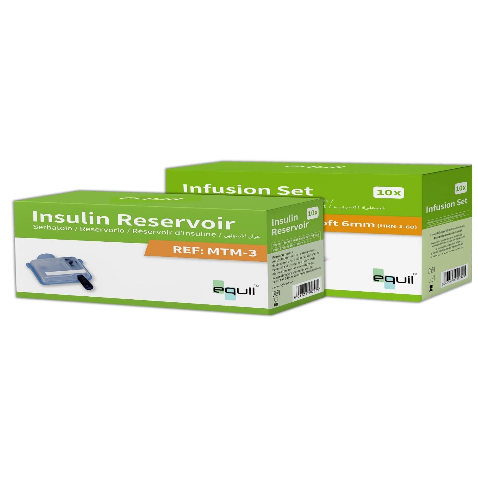 Equil Insulin pump packs 1 infusion sets and 1 reservoirs