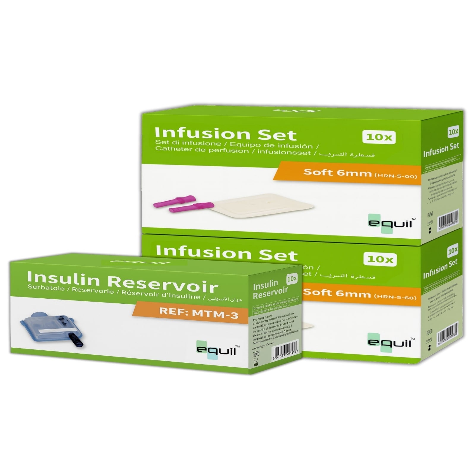 Equil Insulin pump packs 2 infusion set and 1 reservoir