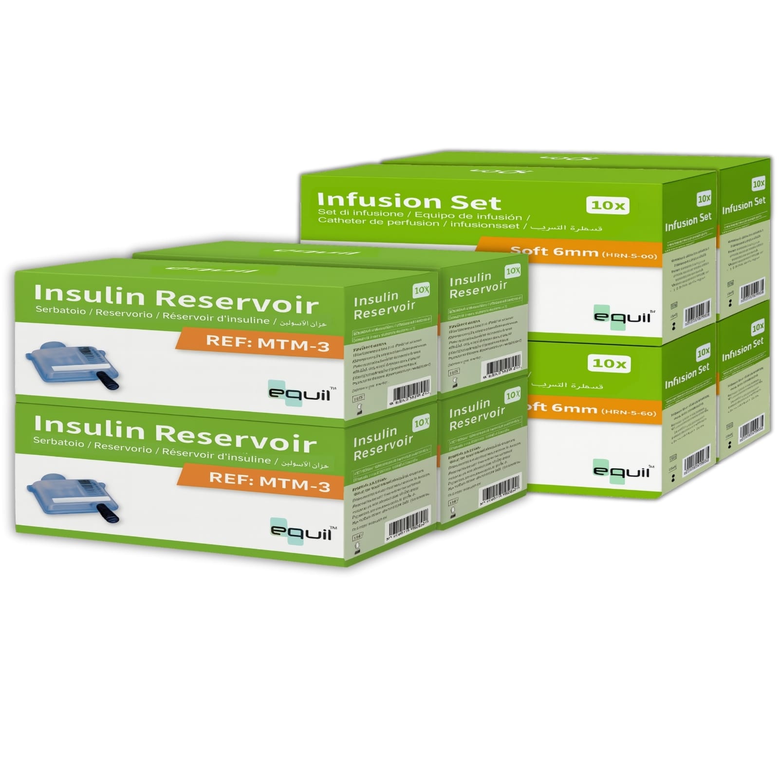 Equil Insulin pump packs 4 infusion set and 4 reservoir
